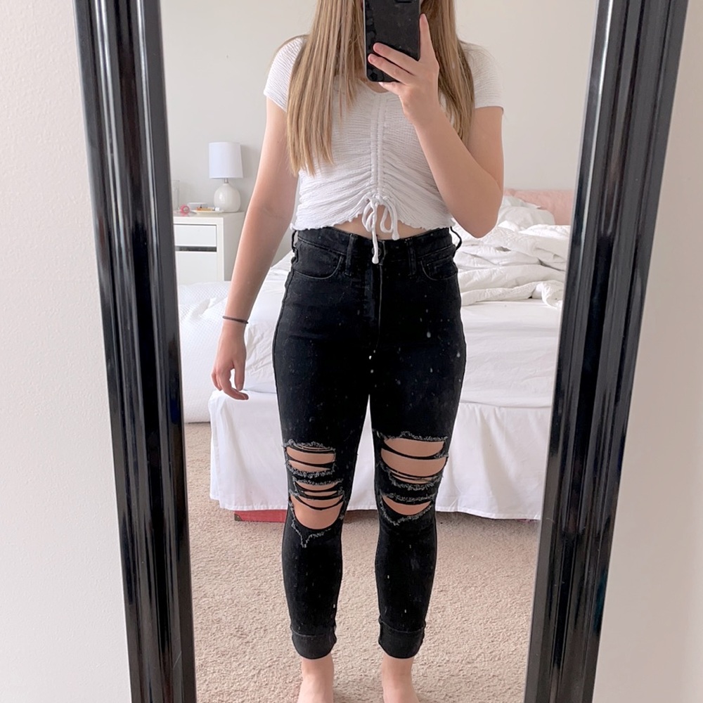 black hollister jeans